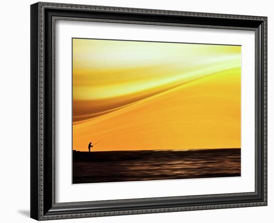 Fishing at Sunset-Josh Adamski-Framed Photographic Print