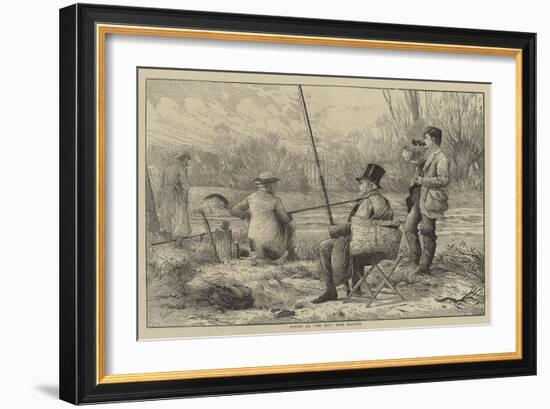 Fishing at The Bay, West Drayton-Frank Feller-Framed Giclee Print