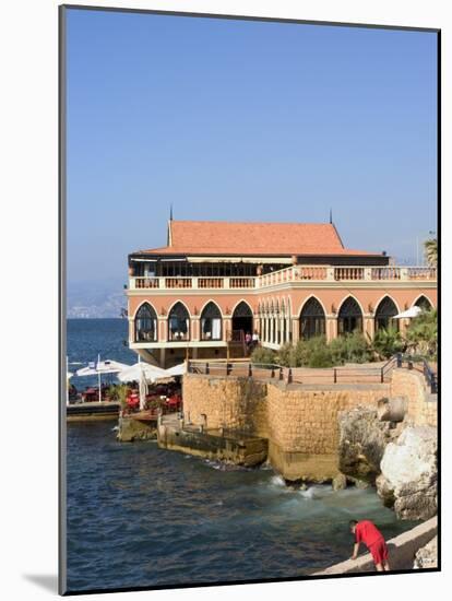 Fishing at the Corniche and Harbour Area, Beirut, Lebanon, Middle East-Christian Kober-Mounted Photographic Print