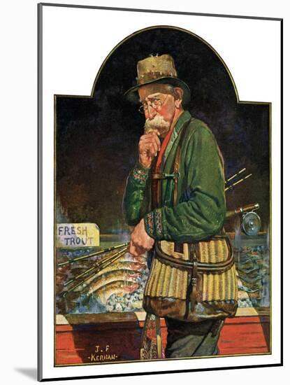 "Fishing at the Market,"May 2, 1931-J.F. Kernan-Mounted Giclee Print