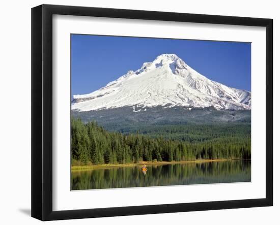 Fishing at Trillium Lake-Steve Terrill-Framed Photographic Print