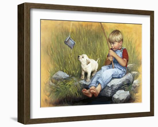 Fishing Blues-David Lindsley-Framed Giclee Print