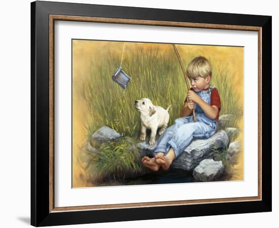 Fishing Blues-David Lindsley-Framed Giclee Print