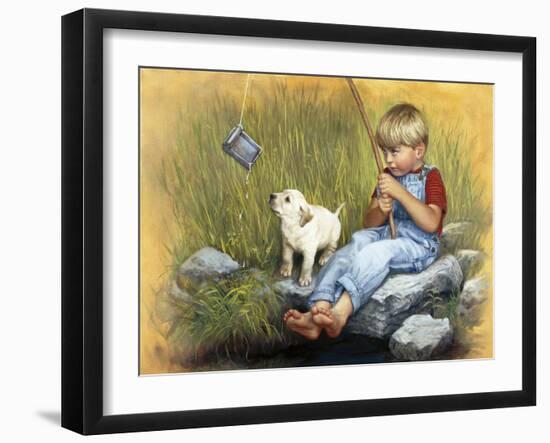 Fishing Blues-David Lindsley-Framed Giclee Print