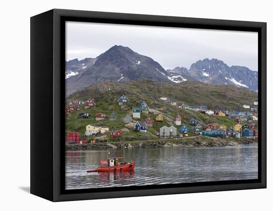 Fishing Boat, Ammassalik, Greenland, Arctic, Polar Regions-Thorsten Milse-Framed Premier Image Canvas