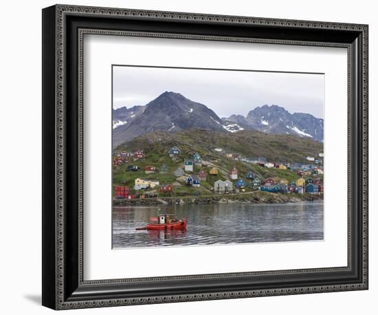 Fishing Boat, Ammassalik, Greenland, Arctic, Polar Regions-Thorsten Milse-Framed Photographic Print