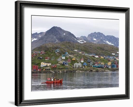 Fishing Boat, Ammassalik, Greenland, Arctic, Polar Regions-Thorsten Milse-Framed Photographic Print