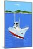 Fishing boat and harbor-Hiroyuki Izutsu-Mounted Giclee Print