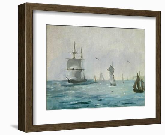 Fishing Boat Arriving, with the Wind Behind, 1864-Edouard Manet-Framed Giclee Print