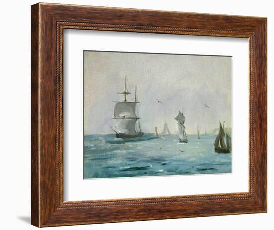 Fishing Boat Arriving, with the Wind Behind, 1864-Edouard Manet-Framed Giclee Print