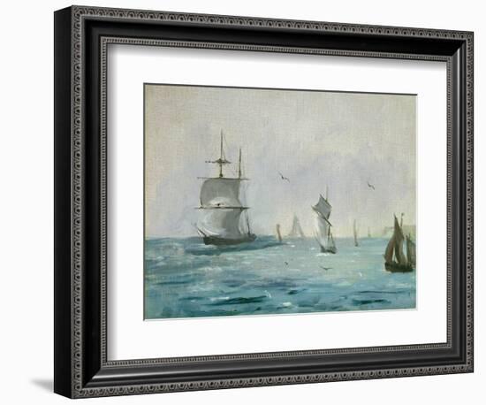 Fishing Boat Arriving, with the Wind Behind, 1864-Edouard Manet-Framed Giclee Print