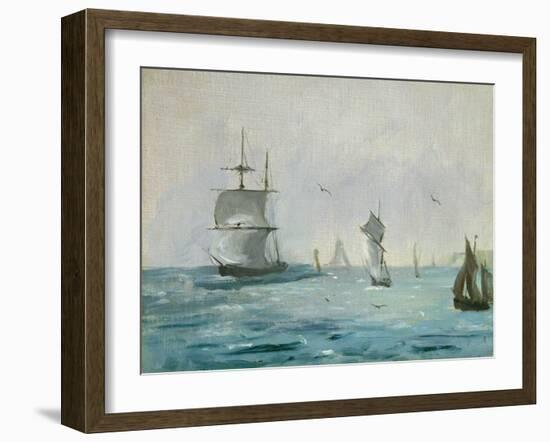 Fishing Boat Arriving, with the Wind Behind, 1864-Edouard Manet-Framed Giclee Print