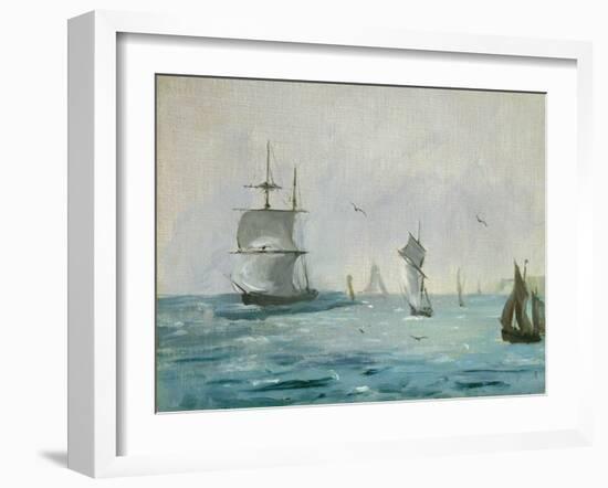 Fishing Boat Arriving, with the Wind Behind, 1864-Edouard Manet-Framed Giclee Print