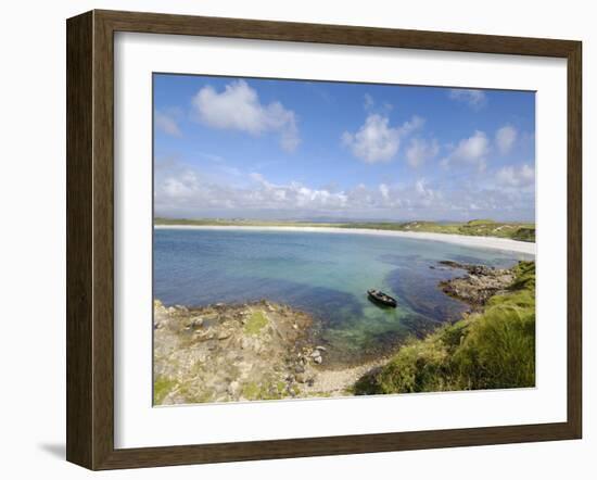 Fishing Boat at Dogs Bay, Connemara, County Galway, Connacht, Republic of Ireland (Eire), Europe-Gary Cook-Framed Photographic Print