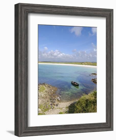 Fishing Boat at Dogs Bay, Connemara, County Galway, Connacht, Republic of Ireland-Gary Cook-Framed Photographic Print