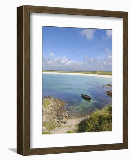 Fishing Boat at Dogs Bay, Connemara, County Galway, Connacht, Republic of Ireland-Gary Cook-Framed Photographic Print