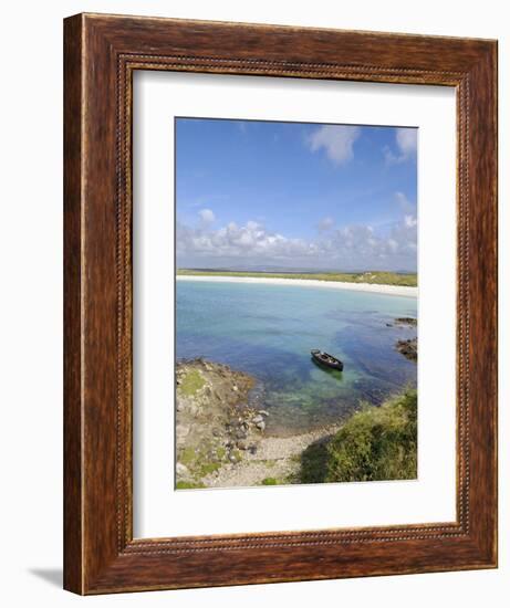 Fishing Boat at Dogs Bay, Connemara, County Galway, Connacht, Republic of Ireland-Gary Cook-Framed Photographic Print