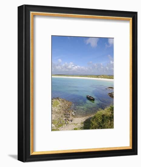 Fishing Boat at Dogs Bay, Connemara, County Galway, Connacht, Republic of Ireland-Gary Cook-Framed Photographic Print