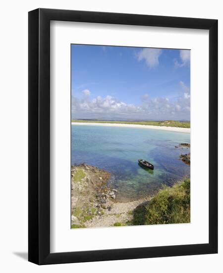 Fishing Boat at Dogs Bay, Connemara, County Galway, Connacht, Republic of Ireland-Gary Cook-Framed Photographic Print