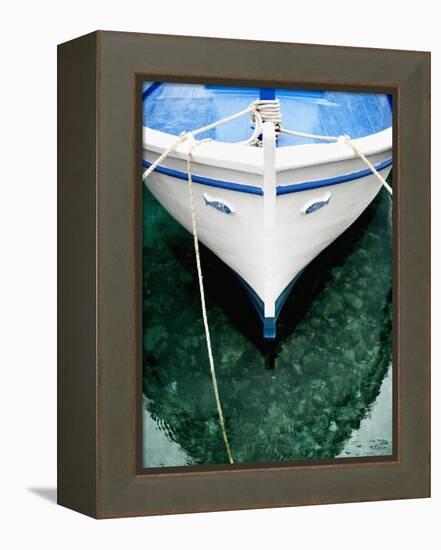 Fishing Boat at Mooring-Randy Faris-Framed Premier Image Canvas