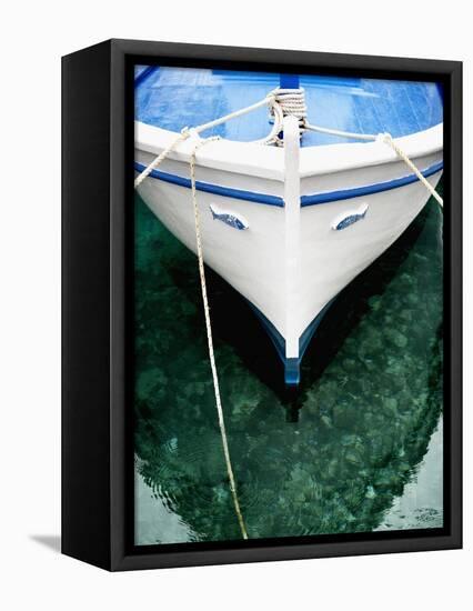 Fishing Boat at Mooring-Randy Faris-Framed Premier Image Canvas