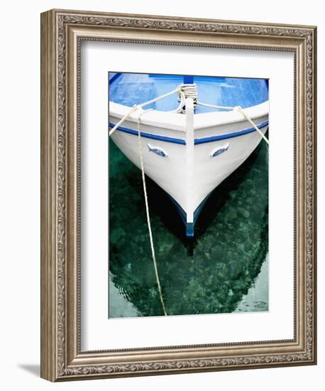 Fishing Boat at Mooring-Randy Faris-Framed Photographic Print