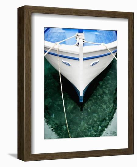 Fishing Boat at Mooring-Randy Faris-Framed Photographic Print