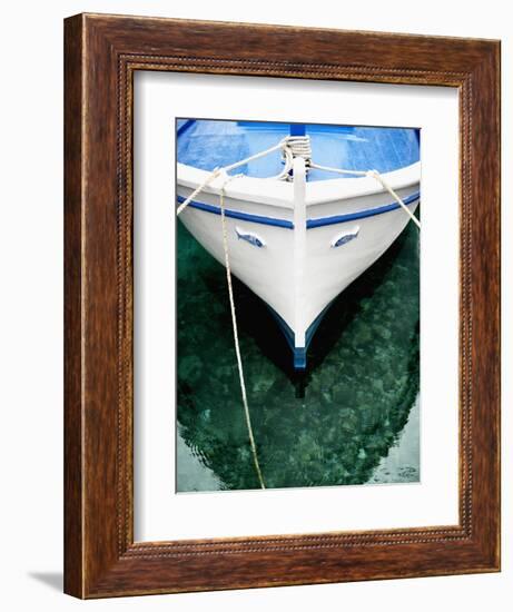 Fishing Boat at Mooring-Randy Faris-Framed Photographic Print