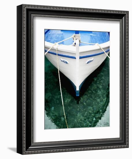 Fishing Boat at Mooring-Randy Faris-Framed Photographic Print