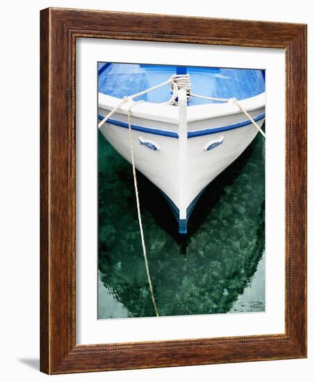 Fishing Boat at Mooring-Randy Faris-Framed Photographic Print