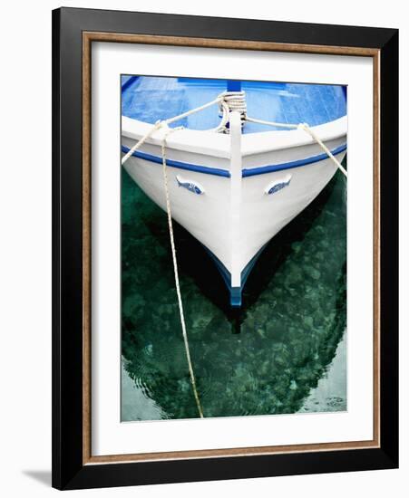 Fishing Boat at Mooring-Randy Faris-Framed Photographic Print