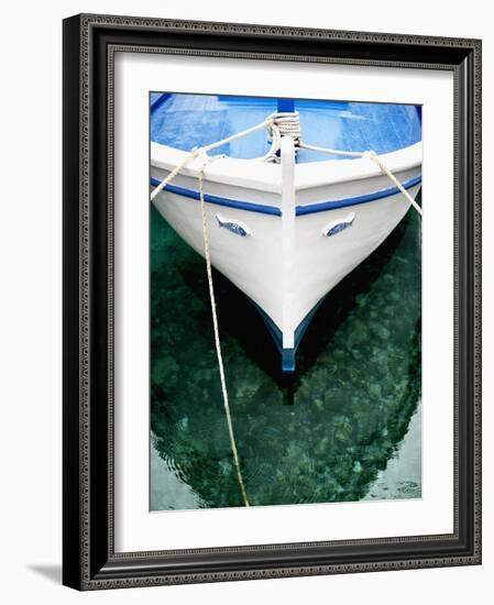 Fishing Boat at Mooring-Randy Faris-Framed Photographic Print