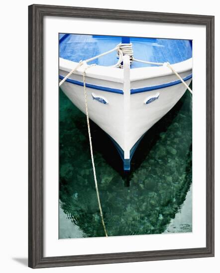 Fishing Boat at Mooring-Randy Faris-Framed Photographic Print