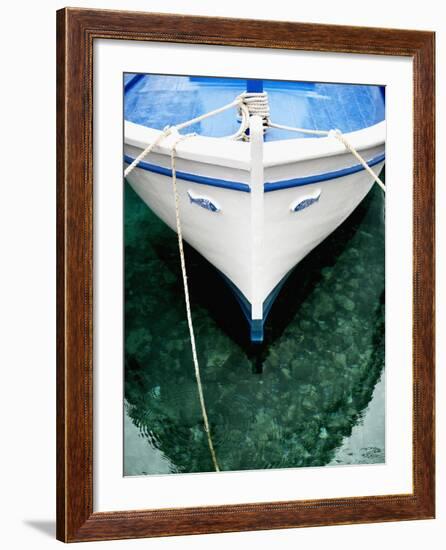 Fishing Boat at Mooring-Randy Faris-Framed Photographic Print