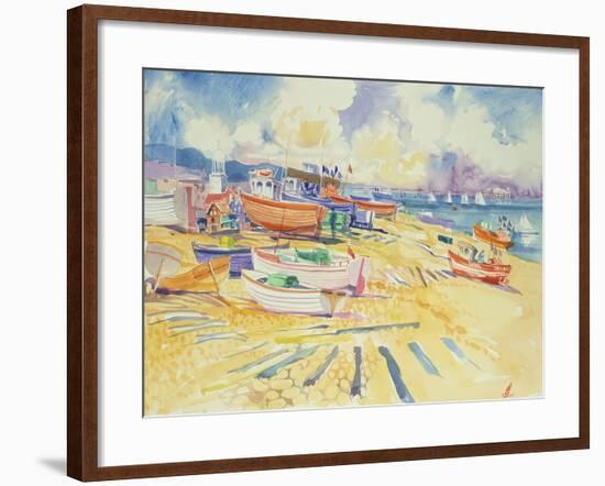 Fishing Boat Beach-Elizabeth Jane Lloyd-Framed Giclee Print