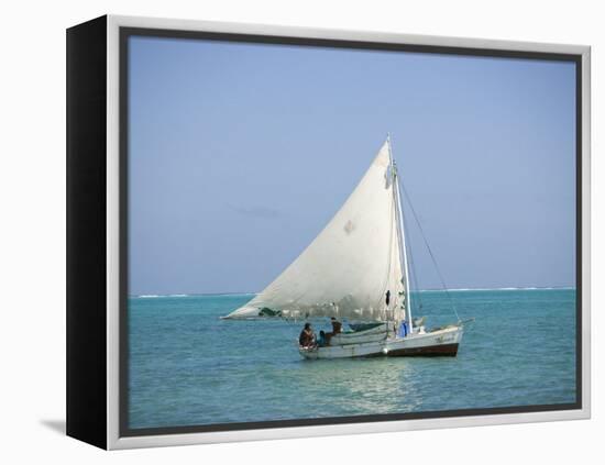 Fishing Boat, Caye Caulker, Belize-Russell Young-Framed Premier Image Canvas