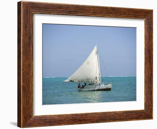 Fishing Boat, Caye Caulker, Belize-Russell Young-Framed Photographic Print