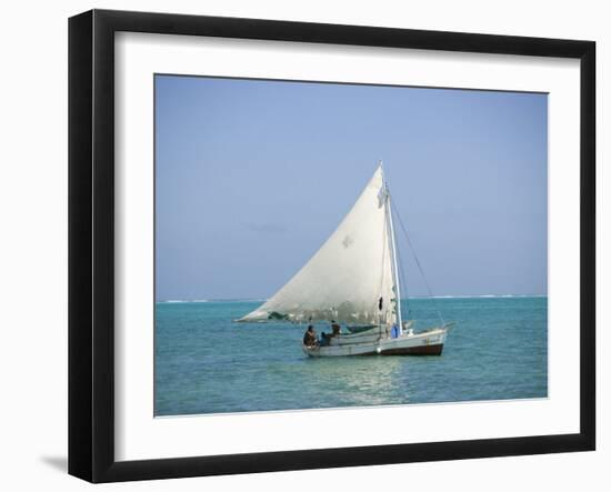 Fishing Boat, Caye Caulker, Belize-Russell Young-Framed Photographic Print