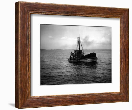 Fishing Boat, Circa 1913-Asahel Curtis-Framed Giclee Print