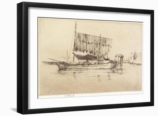 Fishing-Boat from The Second Venice Set, 1879-1880-James Abbott McNeill Whistler-Framed Giclee Print