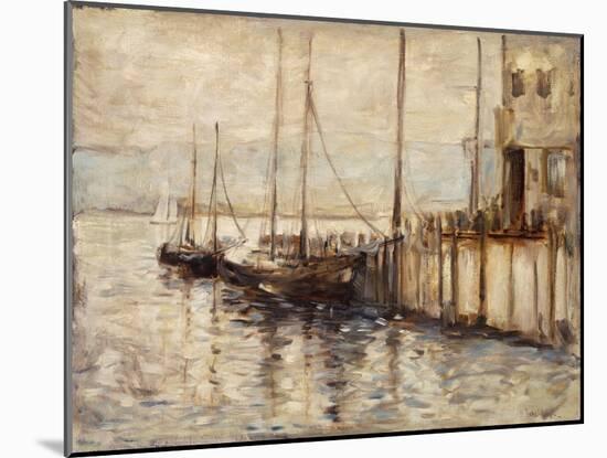 Fishing Boat in a Harbor-John Henry Twachtman-Mounted Giclee Print