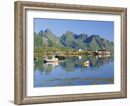 Fishing Boat in Austnesfjorden, Lofoten Islands, Nordland, Norway, Scandinavia, Europe-Gavin Hellier-Framed Photographic Print