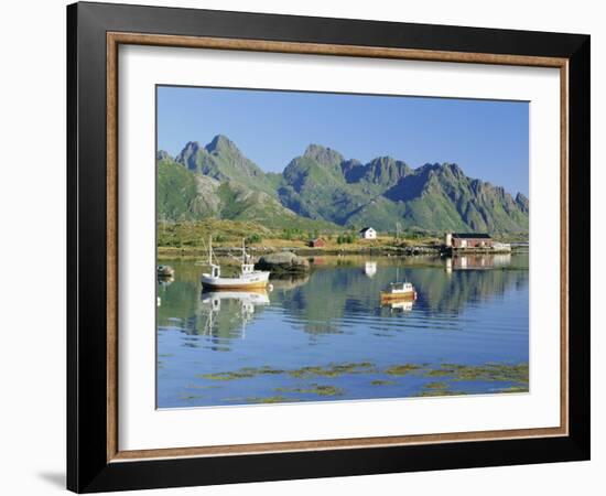 Fishing Boat in Austnesfjorden, Lofoten Islands, Nordland, Norway, Scandinavia, Europe-Gavin Hellier-Framed Photographic Print