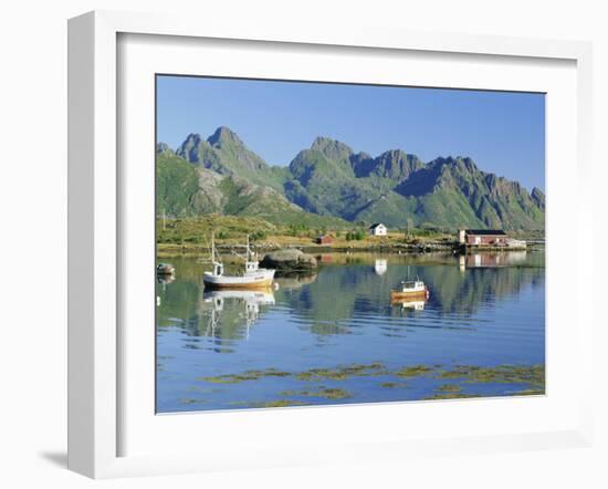 Fishing Boat in Austnesfjorden, Lofoten Islands, Nordland, Norway, Scandinavia, Europe-Gavin Hellier-Framed Photographic Print