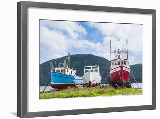 Fishing Boat in Corner Brook, Newfoundland, Canada, North America-Michael Runkel-Framed Photographic Print