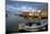 Fishing Boat in Front of the Boathouses in the Harbour of Ahrenshoop in the Saaler Bodden-Uwe Steffens-Mounted Photographic Print