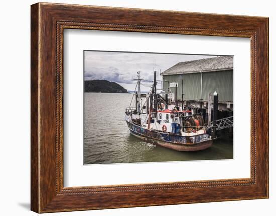 Fishing Boat in Mangonui Harbour, Northland Region, North Island, New Zealand, Pacific-Matthew Williams-Ellis-Framed Photographic Print
