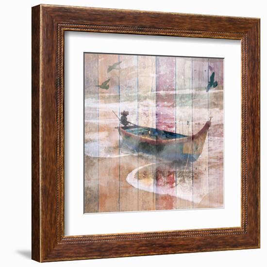 Fishing Boat in the Fog-Irena Orlov-Framed Art Print