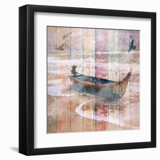 Fishing Boat in the Fog-Irena Orlov-Framed Art Print