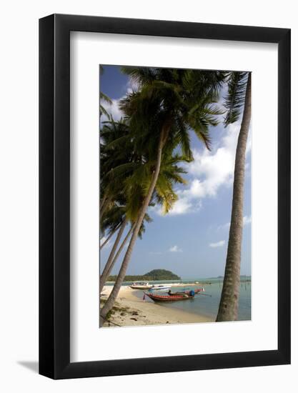 Fishing Boat in the Gulf of Thailand on the Island of Ko Samui, Thailand-David R. Frazier-Framed Photographic Print